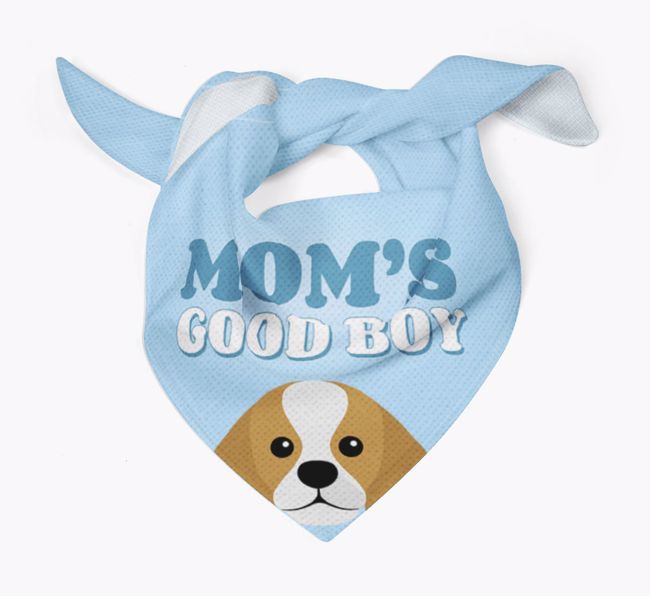 'Mom's Good Boy' - Personalized {breedFullName} Bandana