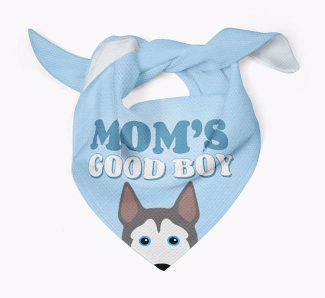 'Mom's Good Boy' - Personalized {breedFullName} Bandana