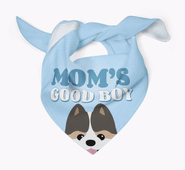 'Mom's Good Boy' - Personalized {breedFullName} Bandana