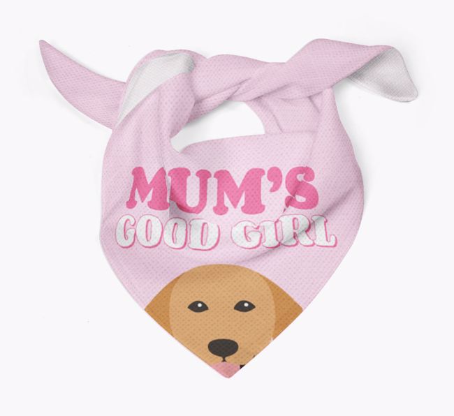 'Mum's Good Girl' - Personalised {breedFullName} Bandana