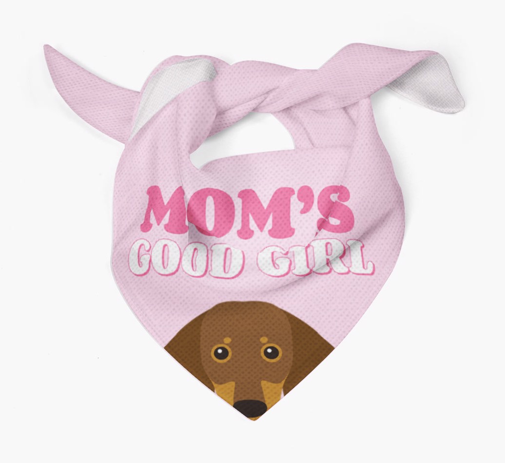 'Mom's Good Girl' - Personalized {breedFullName} Bandana