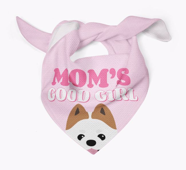 'Mom's Good Girl' - Personalized {breedFullName} Bandana