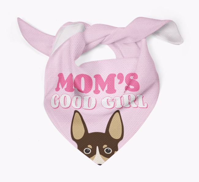 'Mom's Good Girl' - Personalized {breedFullName} Bandana