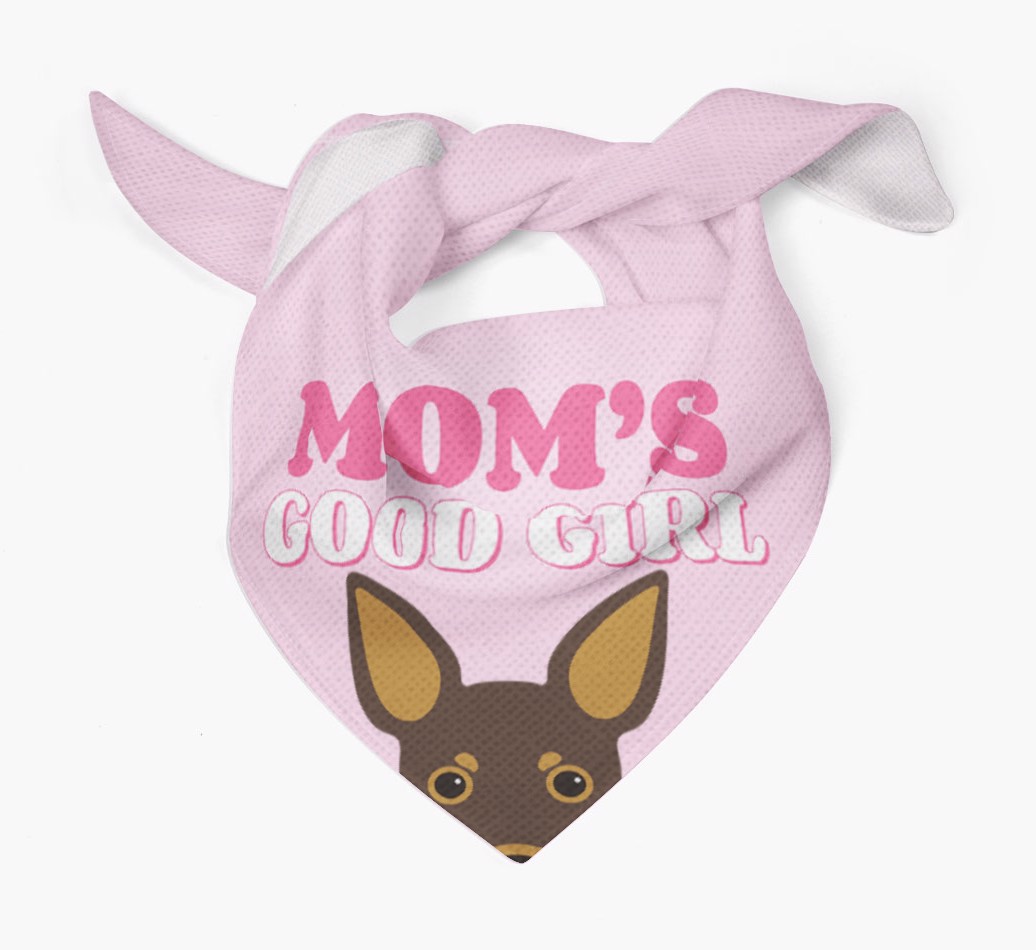 'Mom's Good Girl' - Personalized {breedFullName} Bandana