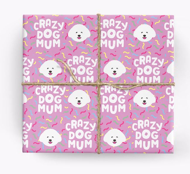 'Crazy Dog Mum' - Personalised {breedFullName} Wrapping Paper