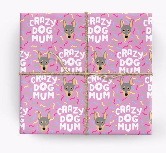 'Crazy Dog Mum' - Personalised {breedFullName} Wrapping Paper