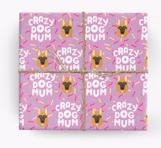 'Crazy Dog Mum' - Personalised {breedFullName} Wrapping Paper