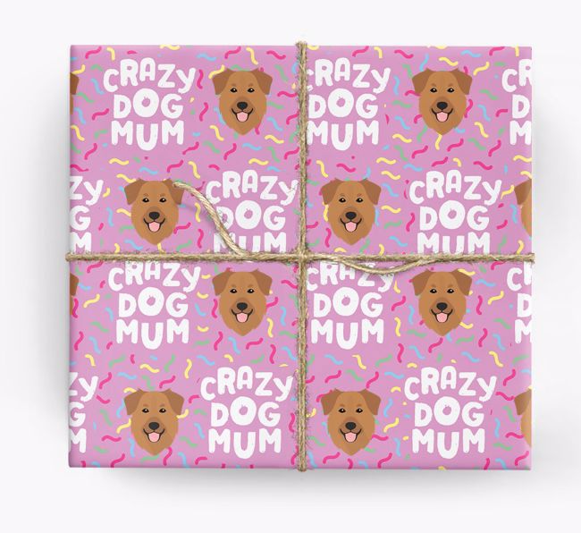 'Crazy Dog Mum' - Personalised {breedFullName} Wrapping Paper