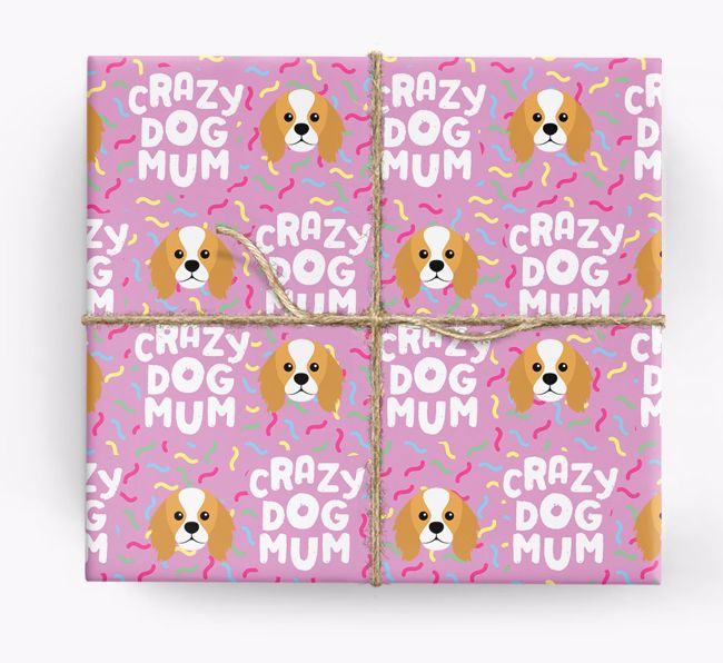 'Crazy Dog Mum' - Personalised {breedFullName} Wrapping Paper