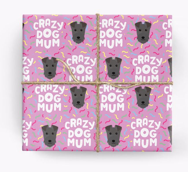 'Crazy Dog Mum' - Personalised {breedFullName} Wrapping Paper