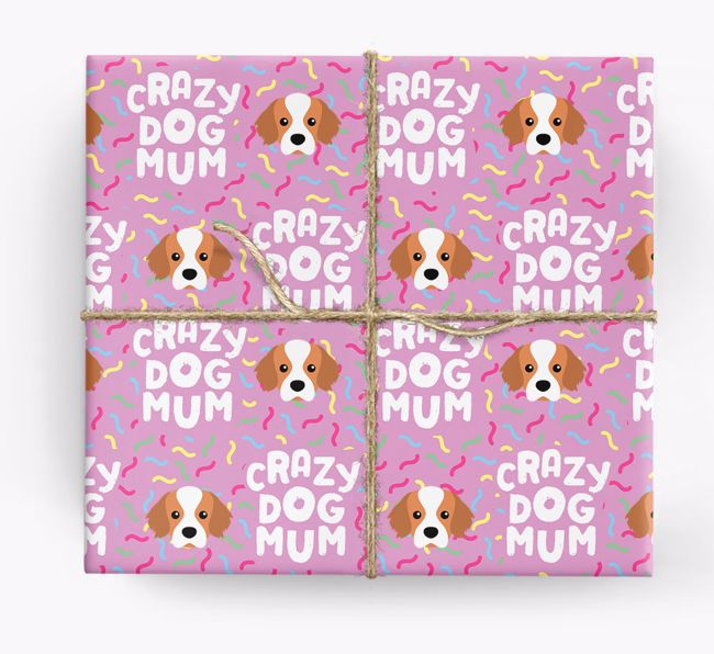 'Crazy Dog Mum' - Personalised {breedFullName} Wrapping Paper