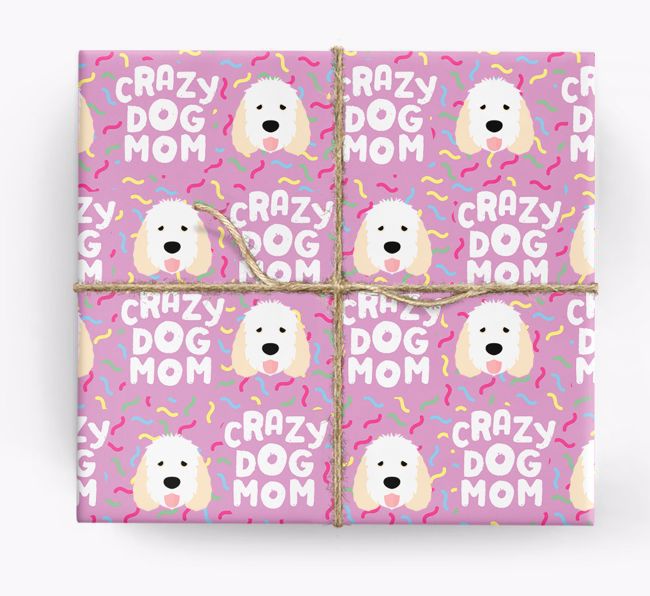 'Crazy Dog Mom' - Personalized {breedFullName} Wrapping Paper