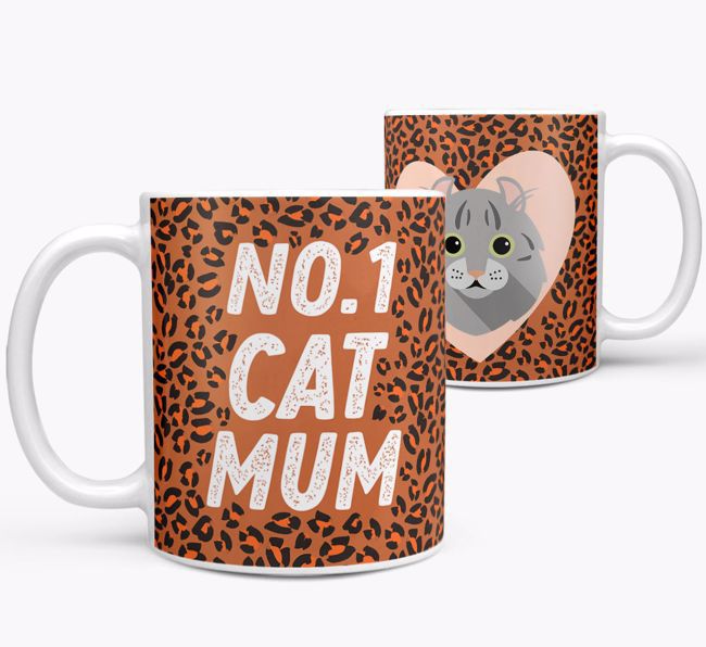 No.1 Cat Mum: Personalised {breedCommonName} Mug