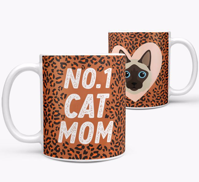 No.1 Cat Mom: Personalized {breedCommonName} Mug