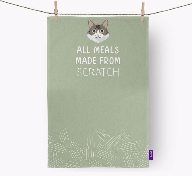 'Made From Scratch' - Personalized {breedCommonName} Dish Towel