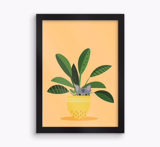 'Plant Pot' - Personalised {breedCommonName} Framed Print