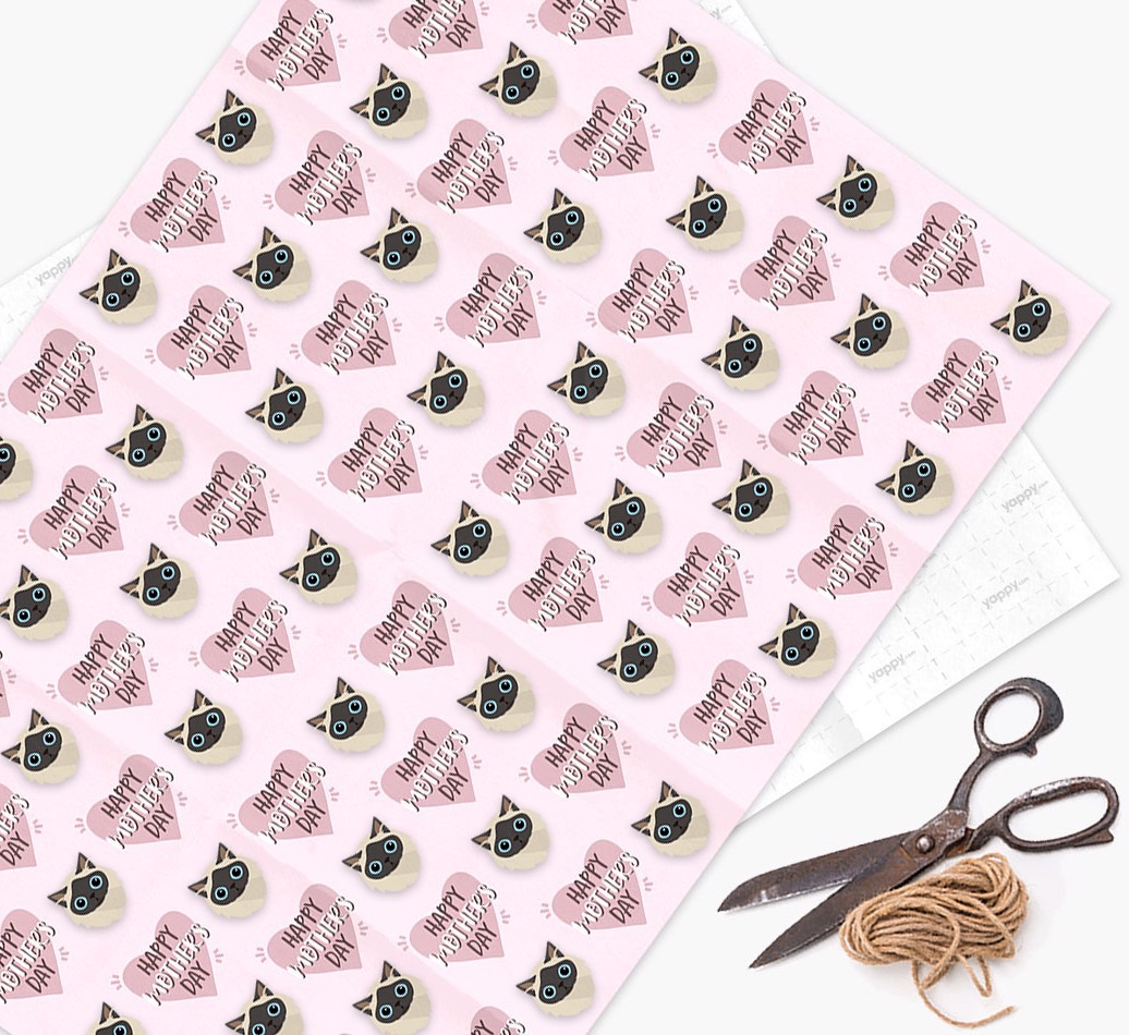 'Happy Mother's Day' - Personalized {breedCommonName} Wrapping Paper