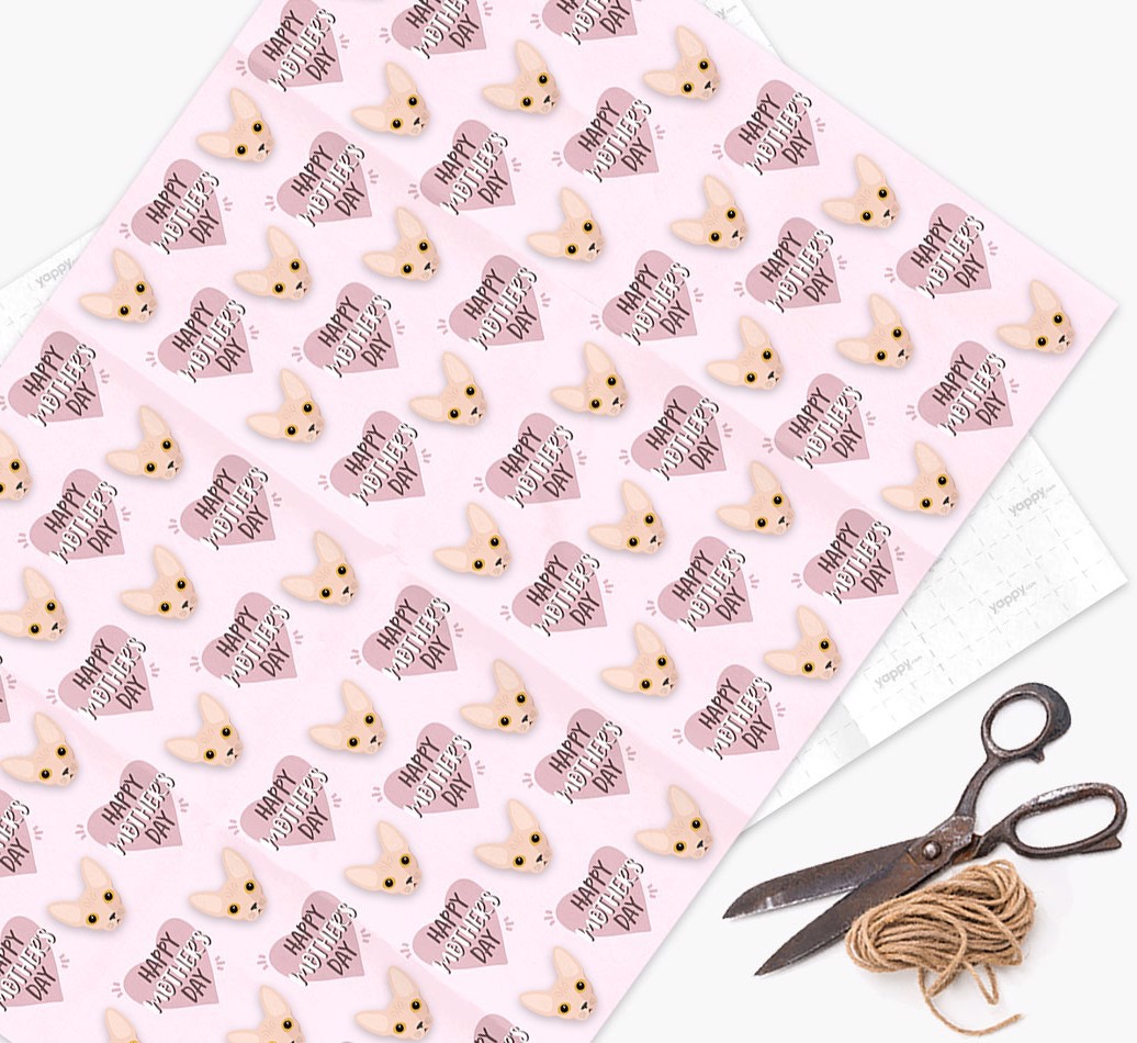 'Happy Mother's Day' - Personalised {breedCommonName} Wrapping Paper