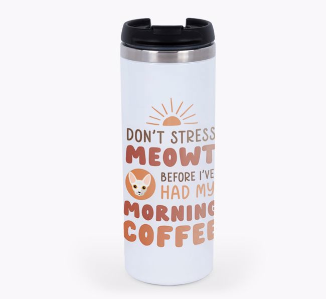 'Don't Stress Meowt' - Personalised {breedCommonName} Travel Mug