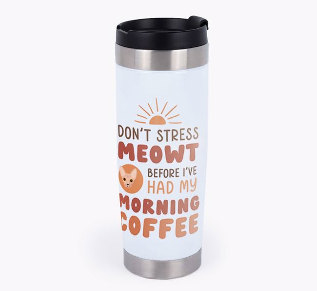 'Don't Stress Meowt' - Personalized {breedCommonName} Travel Mug