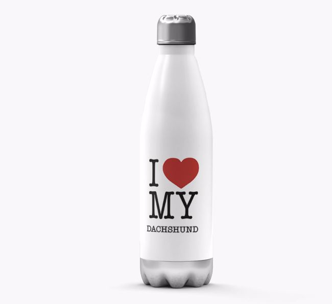 'I Love My {breedCommonName} ' Personalized Water Bottle