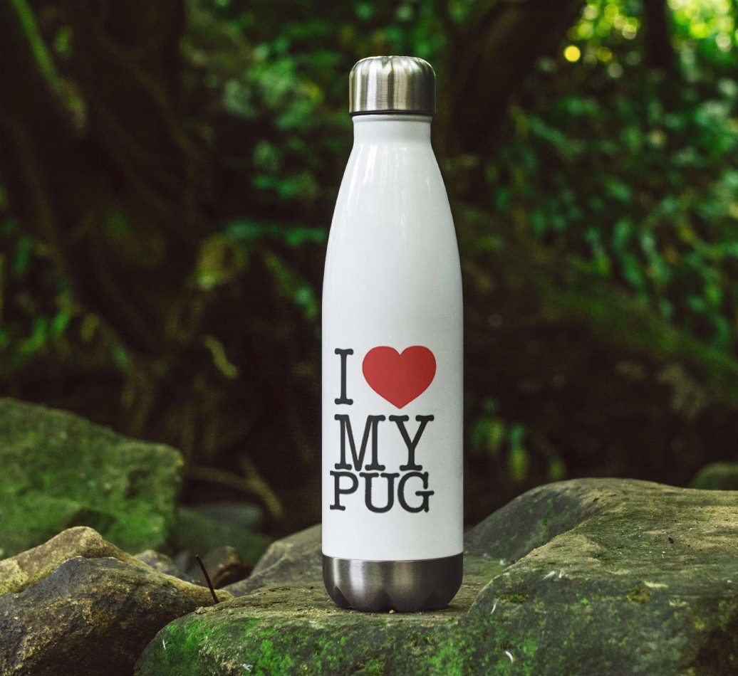 'I Love My...' - Personalized {breedFullName} Water Bottle