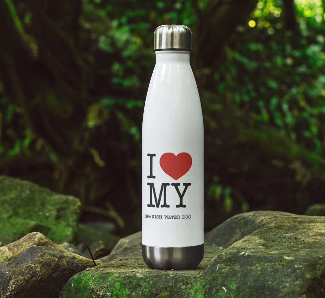 'I Love My...' - Personalized {breedFullName} Water Bottle