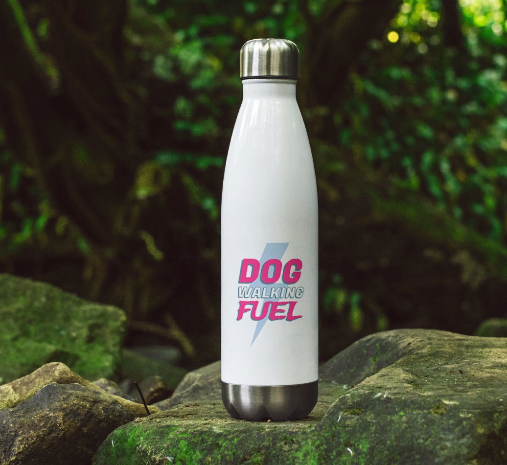 'Dog Walking Fuel' - Personalized {breedFullName} Water Bottle