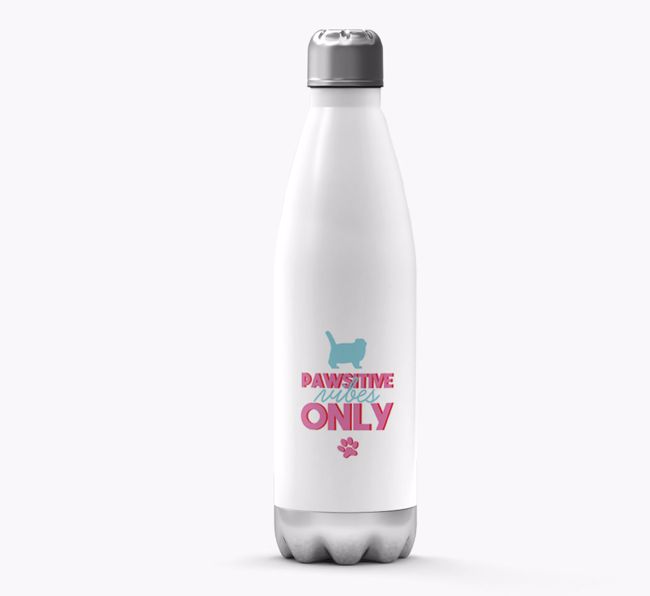 'Pawsitive Vibes Only' - Personalized {breedFullName} Water Bottle