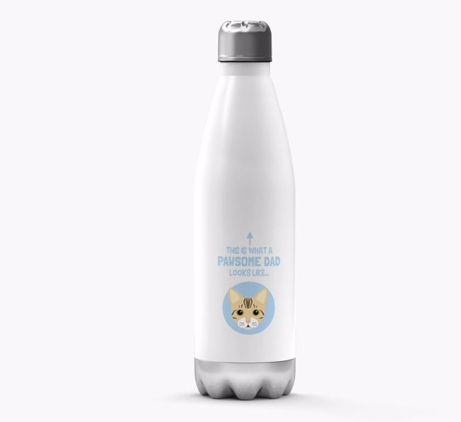 'Pawsome Dad...' - Personalized {breedFullName} Water Bottle