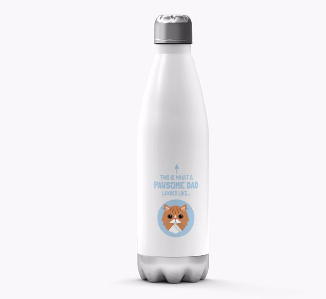 'Pawsome Dad...' - Personalized {breedFullName} Water Bottle