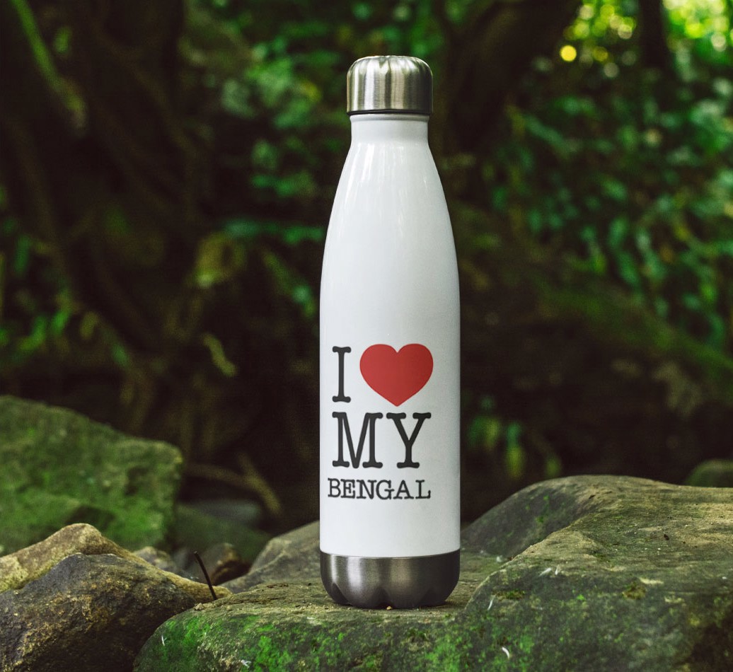 'I love my...' - Personalized {breedFullName} Water Bottle