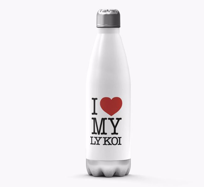 'I Love My {breedCommonName} ' Personalized Water Bottle