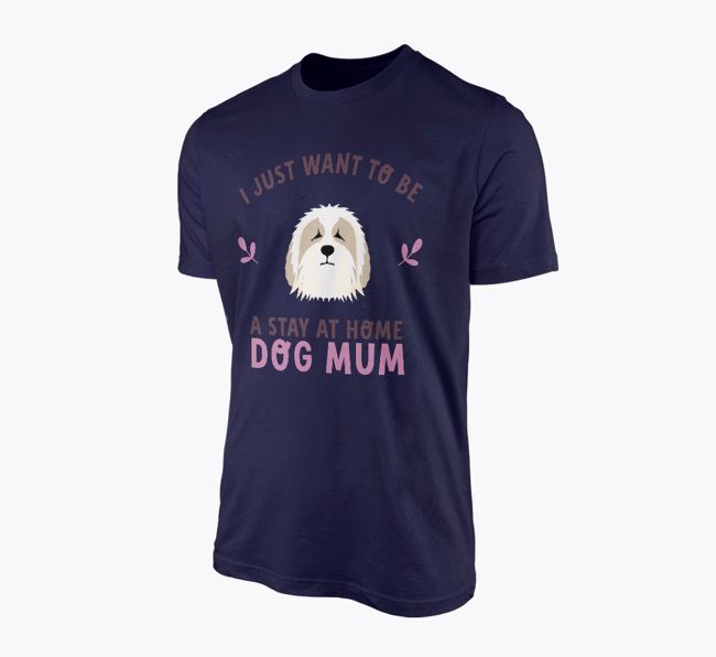 Stay at Home Dog Mum: Personalised {breedFullName} T-Shirt