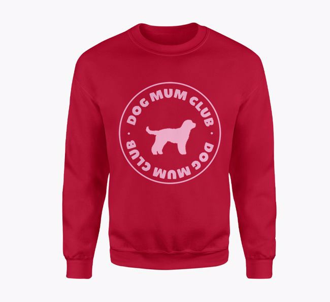 'Dog Mum Club' - Personalised Dog Jumper In Red