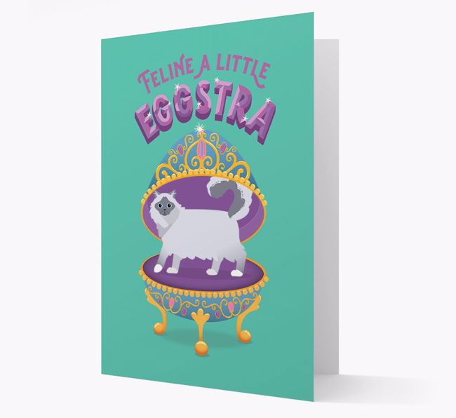 Feline a little Eggstra: Personalised {breedCommonName} Card