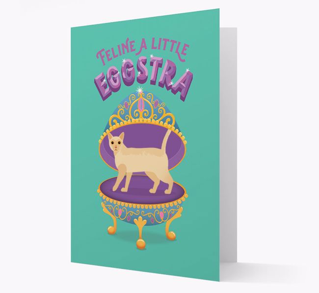 Feline a little Eggstra: Personalised {breedCommonName} Card