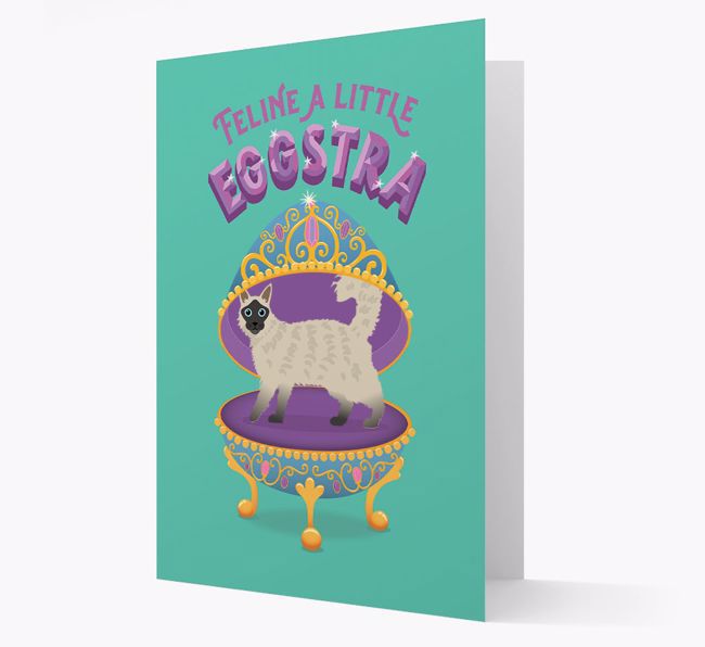 Feline a little Eggstra: Personalised {breedCommonName} Card