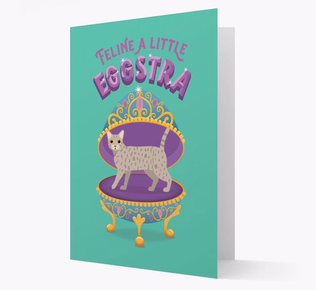 Feline a little Eggstra: Personalised {breedCommonName} Card