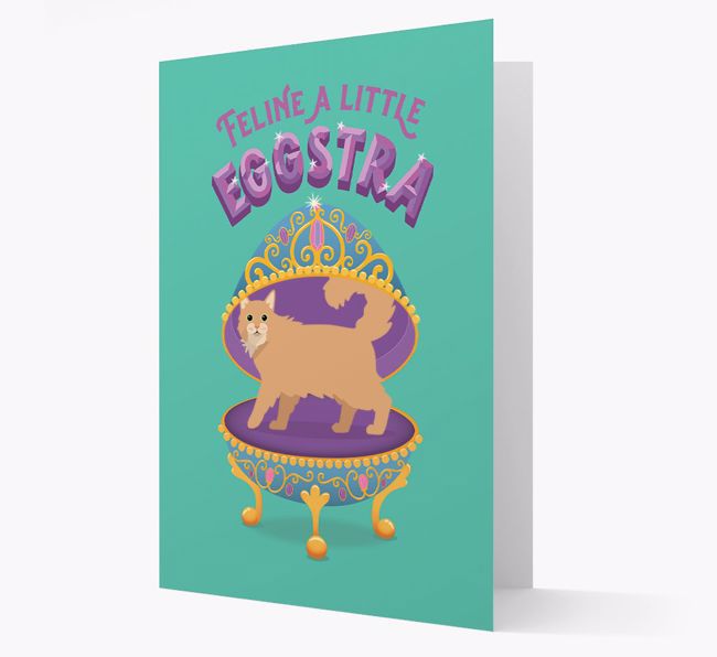 Feline a little Eggstra: Personalised {breedCommonName} Card