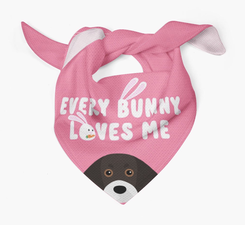 'Every Bunny Loves Me' - Personalized {breedFullName} Bandana