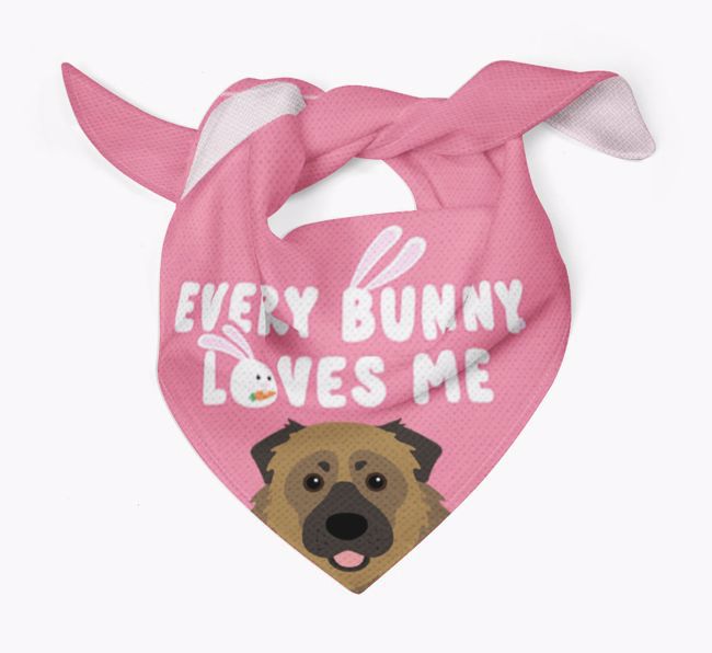 Every Bunny Loves Me: Personalised {breedFullName} Bandana