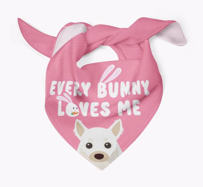 Every Bunny Loves Me: Personalized {breedFullName} Bandana