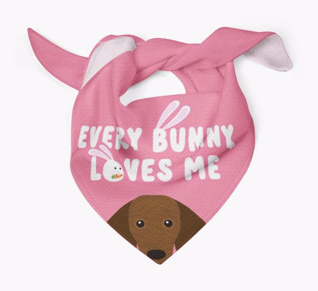 Every Bunny Loves Me: Personalized {breedFullName} Bandana