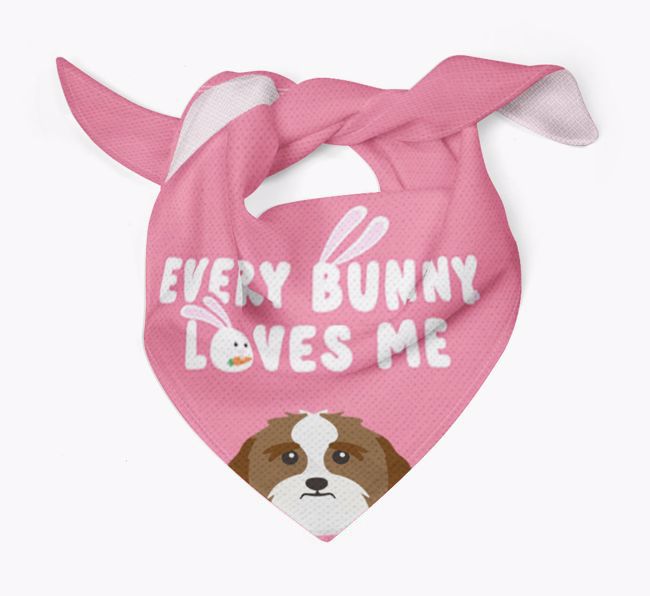 Every Bunny Loves Me: Personalised {breedFullName} Bandana