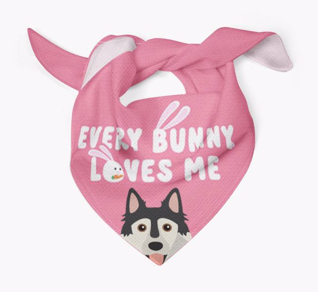 Every Bunny Loves Me: Personalised {breedFullName} Bandana