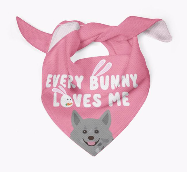 Every Bunny Loves Me: Personalised {breedFullName} Bandana