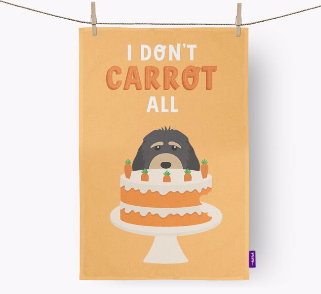 I Don't Carrot All: Personalised {breedFullName} Tea Towel