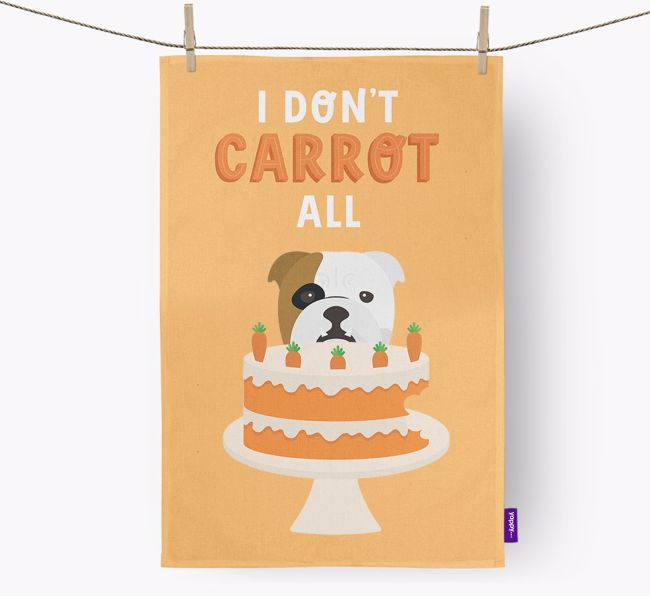 I Don't Carrot All: Personalized {breedFullName} Dish Towel