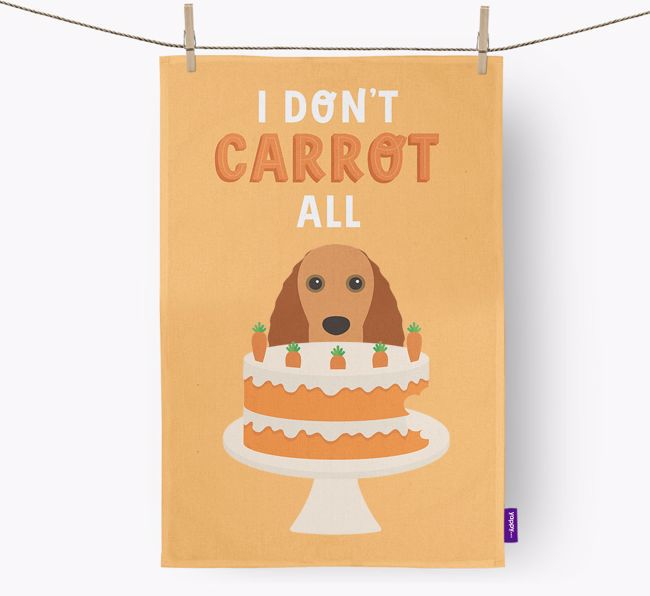 I Don't Carrot All: Personalised {breedFullName} Tea Towel